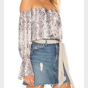 L'Academie Snakeskin Top